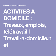 Pourquoi ne pas créer un compte et faire ensuite un clin d'œil à netemploi ou poster un avis à son intention. Activites A Domicile Travaux Emplois Teletravaii I Travail A Domicile Net Emploi A Domicile Emploi Informatique Activite