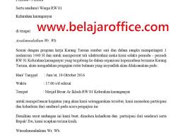 Download as doc, pdf, txt or read online from scribd. Contoh Surat Undangan Pengajian Rutin Belajar Office