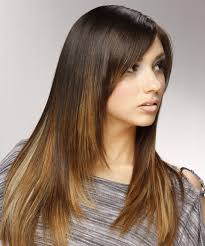 The long layered hair with bangs swept to the side is giving us major marissa cooper, the oc vibes. Long Straight Dark Golden Brunette And Light Brunette Two Tone Hairstyle With Side Swept Bangs
