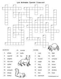 Crossword puzzles are for everyone. Los Animales Spanish Crossword Puzzle Worksheet Free From Printablespanish Com Spanish Kids Spanish Worksheets Learning Spanish