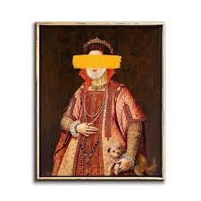 Eclectic Wall Art Altered Antique Oil Painting Downloadable Etsy Vintage Portraits Painting Vintage Art Prints Antique Oil Painting