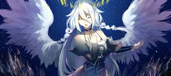 Imagine if the girls from danganronpa sang the opening to the first season of the anime. Wallpaper Anime Girls Ia Vocaloid Feathers Wings Singer Singing Blue Background White Hair Night Open Mouth 2400x1080 Deewa 986240 Hd Wallpapers Wallhere