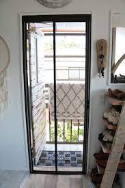 玄関にロータリー網戸をつけてみました 玄関 網戸 diy 網戸 自宅で