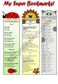 The text of the clues in order to avoid spoilers does not participate in the search. My Super Bookmarks Part4 Editable Funny Vocabulary Bookmarks For Kids Yes No Questions With To Be And Have Got Prepositions Of Time And Short Forms B W Version Included Esl Worksheet