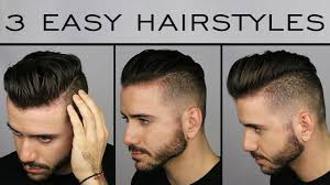 Prepare to look your best this year while wearing one of the coolest hairstyles for men. 3 Quick Easy Men S Hairstyles Men S Hair Tutorial Alex Costa Youtube