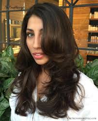 Layered long haircut for long straight hair with swoopy pieces. Long Dark Brown Shag With Textured Bangs 20 Stunning Long Dark Brown Hair Cuts And Styles The Trending Hairstyle