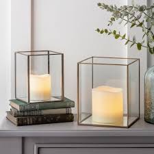 Brass Terrarium Candle Pair Lights4fun Co Uk Terrarium Candle Candle Set Indoor Lanterns