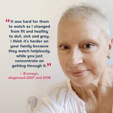 Bronwyn was diagnosed with ductal carcinoma in situ (DCIS), the earliest  form of breast cancer in 2007. Bronwyn's first encounter with breast cancer  saw her go through a lumpectomy and six weeks