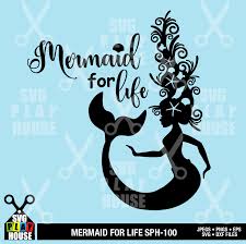 Download Mermaid For Life Svg File Mermaid Svg Ambillustrations Com