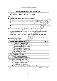 Check spelling or type a new query. 6 Video Worksheets Animals Are Beautiful People