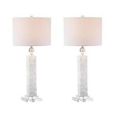 Bailey 32 In White Led Seashell Table Lamp Set Of 2 Jyl4006a Set2 The Home Depot