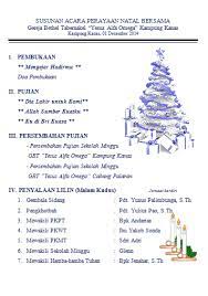 Melalui perayaan natal ini, biar gnkp indonesia jemaat epiphanias jakarta semakin giat dalam memuliakan tuhan untuk memenuhi panggilannya. i. The Romp Family Contoh Susunan Acara Perayaan Natal Katolik