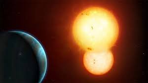 Model showing an alien life form and a space rocket amongst planets and stars in space. Real Life Tatooine New Star Wars Like Planets With 2 Suns Found Planets New Star Wars Star Wars