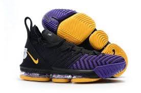 Black And Gold Nike Basketball Shoes Nike Lebron 16 King Lakers Black Gold Purple James Trainers Men S Basketball Shoes Nike Basketball Shoes Lebron Shoes Nike Lebron
