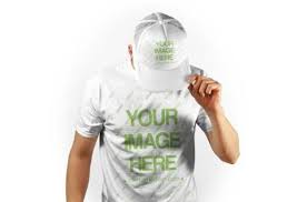 T Shirt And Baseball Hat Front View Mockup Generator Sharetemplates Clothing Mockup Shirt Mockup Baseball Hats
