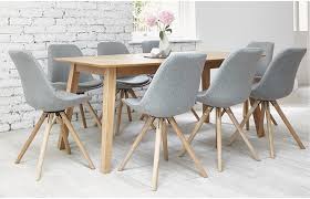 Orson Grey 8 Seater Dining Set White Glass Dining Table Dining Room Table Set Oak Dining Sets