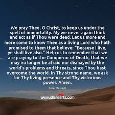 God will not permit any troubles to come upon us, unless he has a specific plan by which great blessing. Peter Marshall Quotes Idlehearts