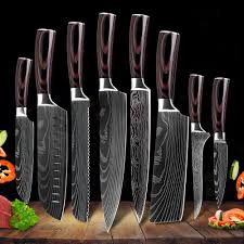 Kitchen Knife Set Japanese Chef Knives In 2020 Japanese Kitchen Knives Knife Set Kitchen Cooking Knife Set