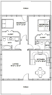 28x36 House 2 Bedroom 2 Bath 1008 Sq Ft Pdf Floor Etsy Small House Floor Plans Tiny House Floor Plans Bedroom House Plans