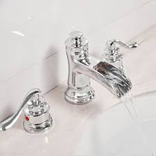 bathroom sink waterfall faucet with