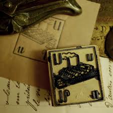 アルファベットU工場」 ヴィンテージスタンプ フランス40s | corneコルネ