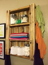 Diy Pallet Bathroom Wall Hanging Shelf Bad Wand Paletten Badezimmer Regal Aus Paletten