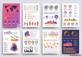 Graphical Business Report Vector Template With Modern Style