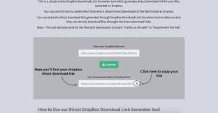 How to create a direct download link from google drive. Latest Dropbox Download Link Generator
