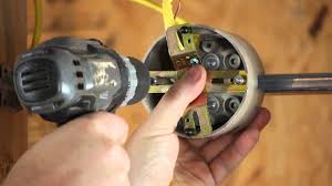 If there is a bare copper wire also coming out of the outlet box, put it together with the end of the. How To Install A Light Fixture With A Ground Wire When The Outlet Box Does Diy Electrical Work Youtube