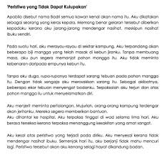 Suatu peristiwa yang tidak dapat saya lupakan. Karangan ä¸Šçš„é‡˜åœ–