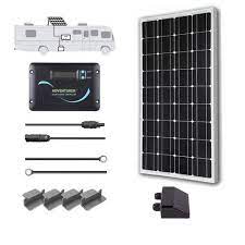 Renogy 100 Watt 12 Volt Solar Rv Kit Rng Kit Rv100d Adv30 Solar Panels Off Grid Solar Solar Panel System