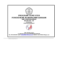 Prota program tahunan mata pelajaran : Promes Ipa Smp Kelas 7 8 9 Semester 1 Dan 2