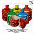 Hand Painting Multicolor Wooden Sindoor Box, Sindur Dibbi