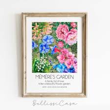 Memere Gift 100th Birthday Gift Birth Flower Bouquet Print, Personalized  Birth Flower Bouquet Gift for Great Grandma, Printable Wall Art