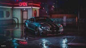 Neon Mustang Wallpapers Top Free Neon Mustang Backgrounds Wallpaperaccess