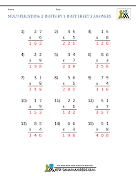 Multiplication worksheets and online activities. 2 Digit Multiplication Worksheet