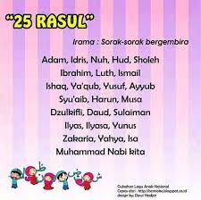 25 Rasul Lirik Lagu Lagu Pendidikan