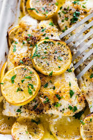 Baked Fish With Lemon Garlic Butter Sauce Recipe Lingcod Recipe White Fish Recipes Baked Baked Fish