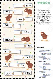 Start the game by anonymously creating a few cards. Word Puzzle Or Word Game Fill In The Blanks With The Words Provided Royalty Free Cliparts Vectors And Stock Illustration Image 44992564