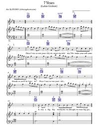 Lukas Graham 7 Years Free Sheet Music Piano Vocal Guitar Partituras Musica Free