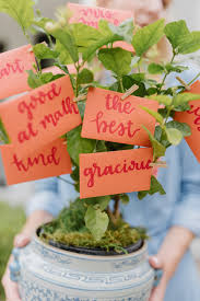 The plant stake will be in between the two foam flowers thanks to the glue dots. Non Cheesy Gift Card Tree For Teachers