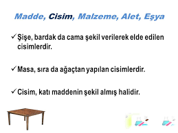Maddeyi Taniyalim Ppt Indir