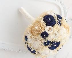 Navy And Gold Bridal Bouquet Gold Wedding Bouquet Navy Blue Etsy Gold Wedding Bouquets Navy Blue And Gold Wedding Navy Gold Wedding
