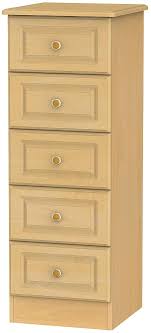 It is available in a freestanding design. Clearance Pembroke Beech 5 Drawer Tall Chest New A 153 Cfs Furniture Uk