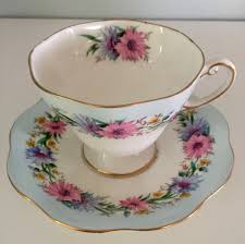 Bone china coffee set cup and saucer galant 5.41 oz/160 ml. E B Foley Bone China Made In England Fine Bone China Vintage Teacup And Saucer Set Cornflower Pattern Tea Cups Vintage Tea Cups Tea Cup Collection