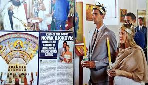This novak djokovic photo contains bridesmaid and maid of honor. Hello Uk Church Wedding Novak S Tweet Jelena Djokovic Fan Club