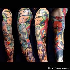 Anime Sleeve Tattoo Manga Tattoo