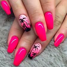 Best Summer Nails 22 Amazingly Hot Summer Nails Palm Tree Nails Tropical Nail Designs