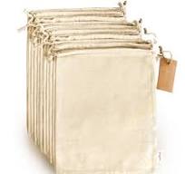 Leafico Wiederverwendbare Baumwollbeutel Mittel 20x25 cm – Stoffbeutel mit  Kordelzug für Obst, Gemüse, Brot, Kräuter, Aufbewahrung, Geschenkverpackung  ...