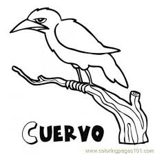 Crow coloring page to color, print or download. Crow Cuervo Coloring Page For Kids Free Crow Printable Coloring Pages Online For Kids Coloringpages101 Com Coloring Pages For Kids